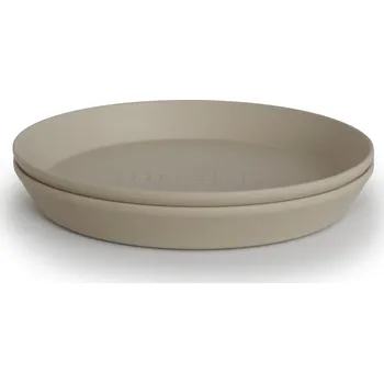 Mushie – Kulatý talíř 2ks – Vanilla MSHRP0571