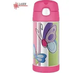 Thermos FUNtainer Dětská termoska s brčkem - motýl 355 ml