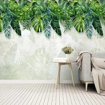 Tapeta Solution Media 3D tapety - Malované listy MU4277 1 - Voděodolné plátno - Textilní tapeta omyvatelná - 250g/m2