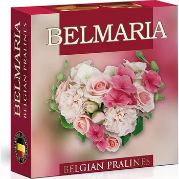 Bonboniéra Selllot, s.r.o., K Hájům 34, 155 00 Praha 5 - Vyrobeno v Belgii SRDÍČKO z květů - plněná belgická čokoládová srdíčka 50 g