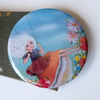 Dekorativní magnet S hlavou v oblacích - velký magnet 75 mm