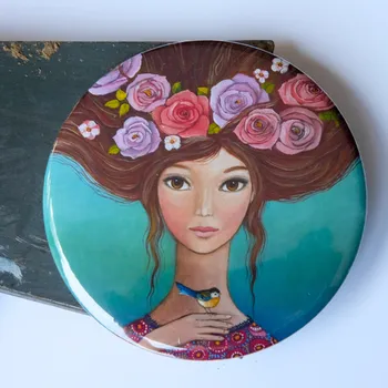 Dekorativní magnet Rozkvétám - velký magnet 75 mm