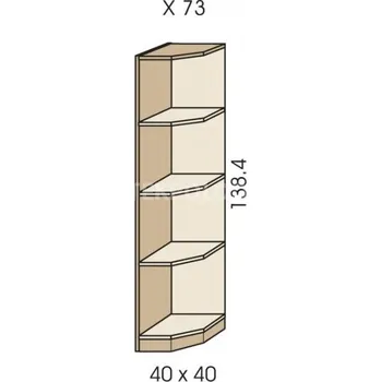regál Rohový regál JIM 5 X 73