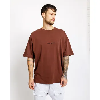 Pánské tričko Don Lemme Oversized Triko Chest - mocha Velikost: S