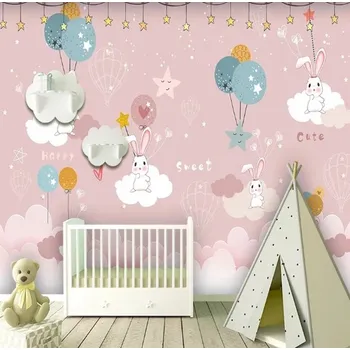 Tapeta Solution Media 3D tapety - Králík a hvězdy MU4097 1 - Voděodolné plátno - Textilní tapeta omyvatelná - 250g/m2