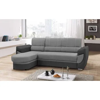 Sedací souprava Rozkládací rohová sedačka DINERO šedá / tmavě šedá