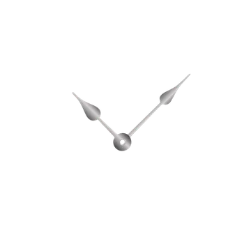 Hodiny Stříbrné klasické hliníkové ručičky na hodiny 73 mm | 53 mm