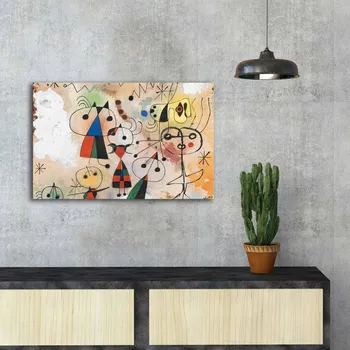 Obraz Obraz KARNEVAL HARLEKÝNŮ od J. MIRÓ 45x70 cm