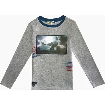 Chlapecké tričko Chlapecký svetřík - KUGO S3138, šedá Barva: Šedá, Velikost: 116