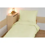 Prodloužené povlečení bavlna UNI 140x220, 70x90 cm Světle žlutá, hotelový uzávěr 33221/H/004