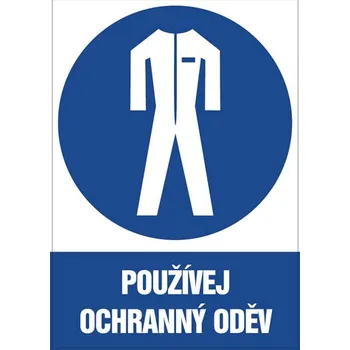 Značení Značka Používej ochranný oděv, samolepicí fólie, 210 × 297 mm