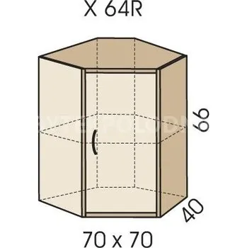 Šatní skříň Rohový nástavec na skříň JIM 5 X 64R