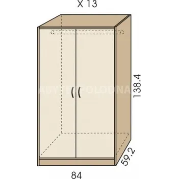 Šatní skříň Šatní skříň JIM 5 X 13