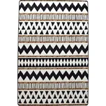 Koberec Linie 100x200 cm bílý/černý
