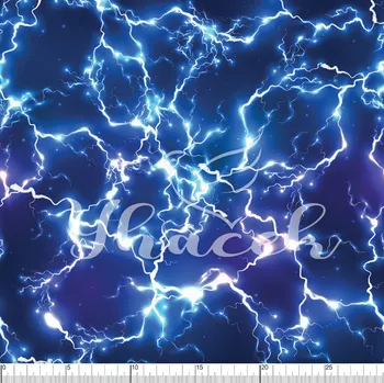 Zakázkový tisk, softshell, kočárkovina... Blesky Látky k tisku: Microfirba