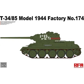Plastikový model Ryefield model 1/35 T-34/85 Model 1944 Factory No.174