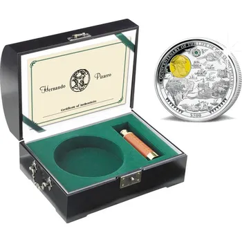 Stříbrná mince 5 Kg Hernando Pizarro 2004