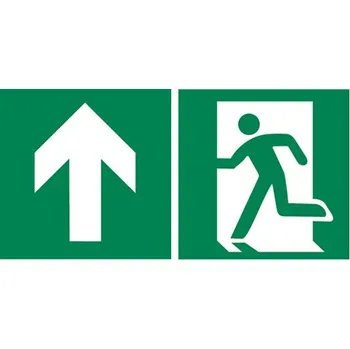 Značení Značka Únikový východ vlevo, šipka nahoru