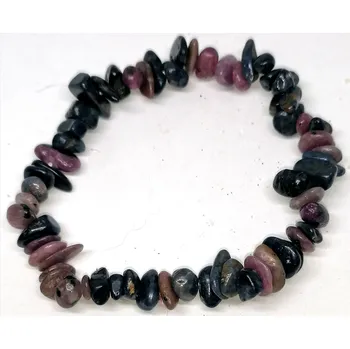 Náramek Rubín a safír, tromlovaný náramek mix