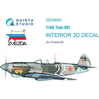 Plastikový model Quinta studio 1/48 Yak-9D 3D-Printed & col.Interior (ZVE)