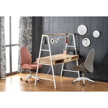 Psací stůl JENSEN — dub sonoma / bílá Halmar