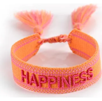 Náramek ORANŽOVÝ PLETENÝ NÁRAMEK HICHIC Happiness