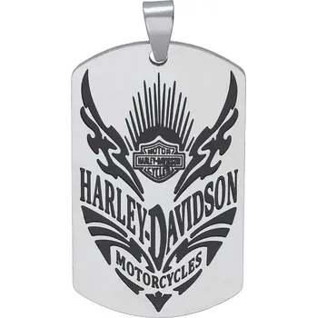 Přívěsek Doria Destička HARLEY DAVIDSON z oceli stříbrná F382