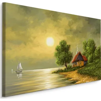 MyBestHome BOX Plátno Starý Dům U Vody Varianta: 40x30