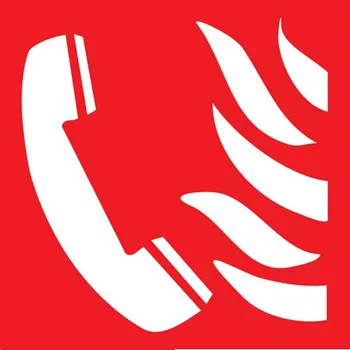 Značka Ohlašovna požáru, samolepicí fólie, 20 × 20 cm