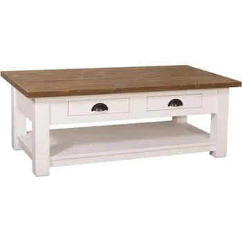 Konferenční stolek Konferenční stolek Dusty 131 - bílá/hnědá