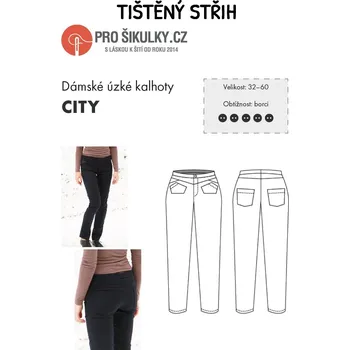 Nit Střih na dámské úzké kalhoty CITY