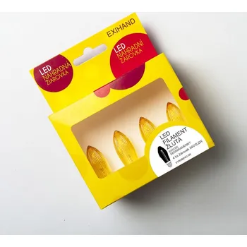 Blistr Exihand 4 žárovky pro svícen LED FILAMENT 34V žluté