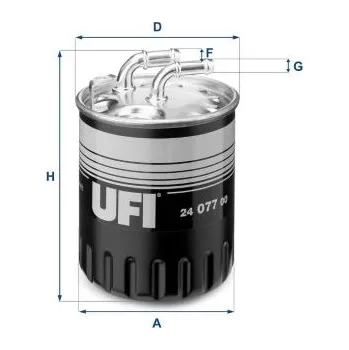 Palivový filtr Palivový filtr UFI 24.077.00