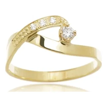 Prsten Zlatý prsten s brilianty BP0070F + DÁREK ZDARMA