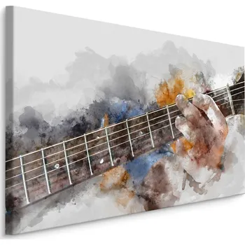 Obraz MyBestHome BOX Plátno Abstraktní Kytara V Ruce Varianta: 40x30