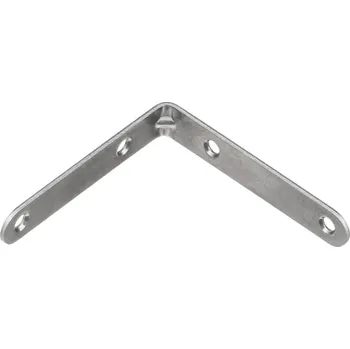 Nábytkové kování Interex Spojovací úhelník 80 x 80 mm - 10 ks / Bílý zinek