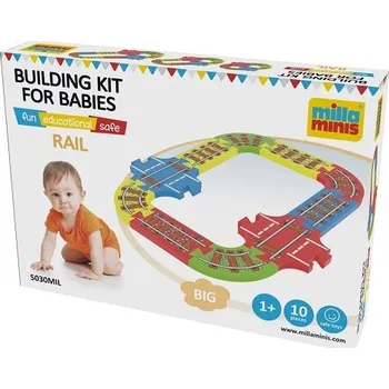 Dřevěná hračka MILLAMINIS Koleje 10 - krabička