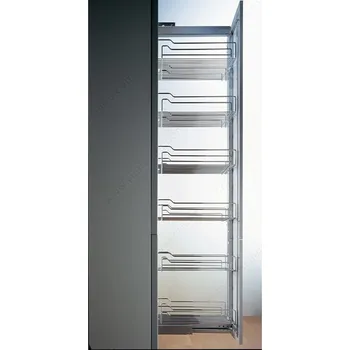 Kuchyňská skříňka Kesseböhmer Potravinová skříň Dispensa / drátěná šedá 300 mm 5 1600 - 2000 mm