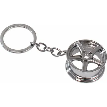 Přívešek na klíče - alu disk stříbrný