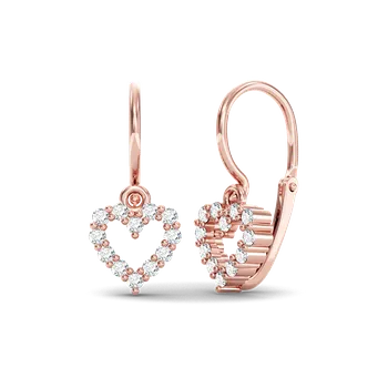 Náušnice SOLUNA Zářivé zlaté dětské náušnice se zirkony MARIE růžové zlato