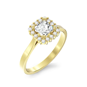 Prsten SOLUNA Noblesní zlatý prsten se zirkony THEA žluté zlato VELIKOST: 51 - 16,2 mm