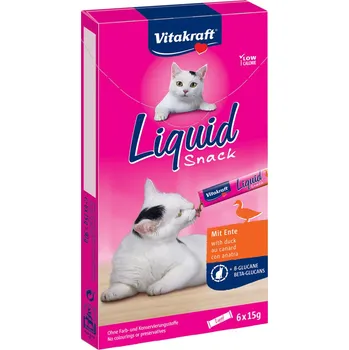 Krmivo pro kočku 48x15g Vitakraft Cat Liquid snacky s kachnou a beta glukany