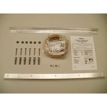 Sušák na prádlo Držáky prádelní šňůry 56 cm komplet A natural (Pět natažených šňůr. Stěna bez zateplení.)