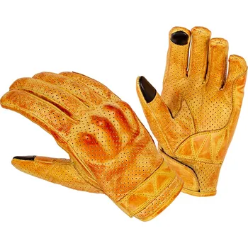 Moto rukavice B-STAR MOTO Kožené moto rukavice B-STAR Airstream žlutá - M