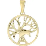 Zlatý přívěsek Strom života ručně broušený