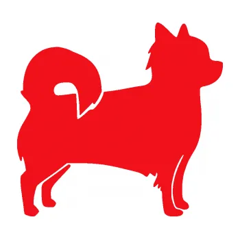 Polep vozidla SAMOLEPKA Pes 173 pravá čivava (10 - červená) NA AUTO, NÁLEPKA, FÓLIE, POLEP, TUNING, VLASTNÍ TEXT, TISK, AUTOSAMOLEPKY.cz, POLEPY, OBRÁZEK, LOGO, SAMOLEPKY