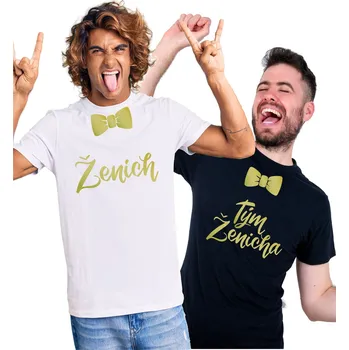 Pánské tričko Trička Ženich/Svědek/Tým Ženich - Zlatý motýlek, Barva látky královská modrá, Variant Tričko (Svědek), Velikost S