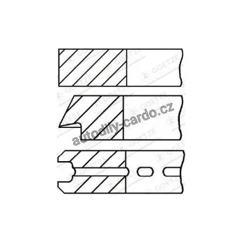 Blok motoru Sada pístních kroužků GOETZE 08-786100-00