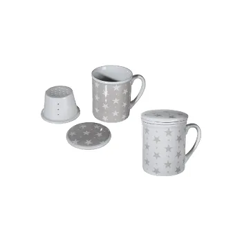 Porcelánový hrnek se sítkem a víčkem 101778