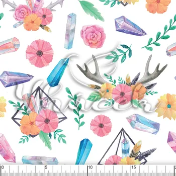 Zakázkový tisk, softshell, kočárkovina... Drahokamy Látky k tisku: Kočárkovina